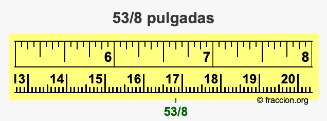 53/8 pulgadas
