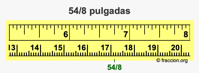 54/8 pulgadas
