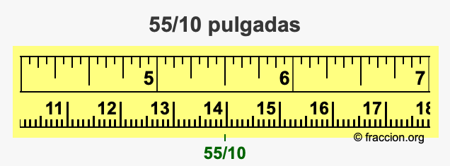 55/10 pulgadas