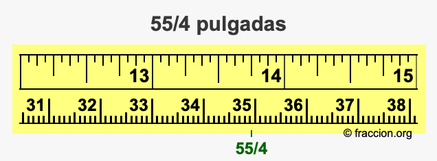55/4 pulgadas