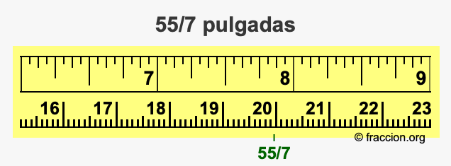 55/7 pulgadas