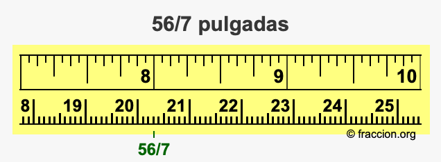 56/7 pulgadas