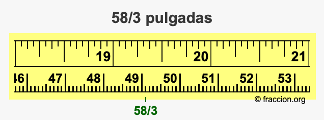 58/3 pulgadas