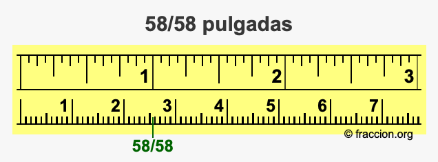 58/58 pulgadas