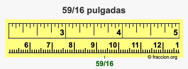 59/16 pulgadas