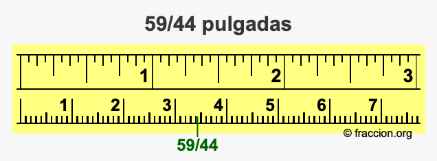59/44 pulgadas