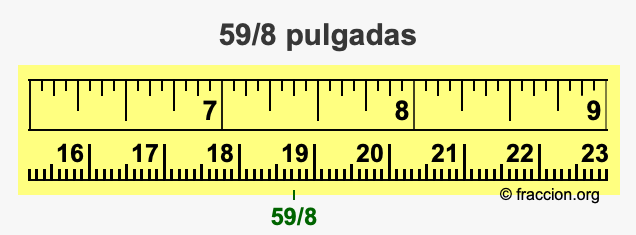 59/8 pulgadas