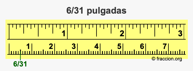 6/31 pulgadas