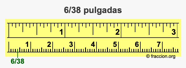 6/38 pulgadas