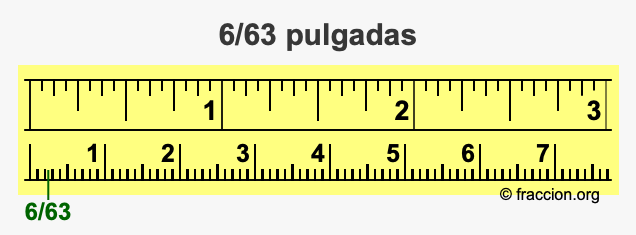 6/63 pulgadas