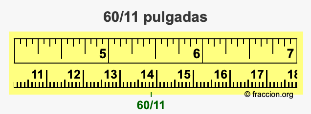 60/11 pulgadas