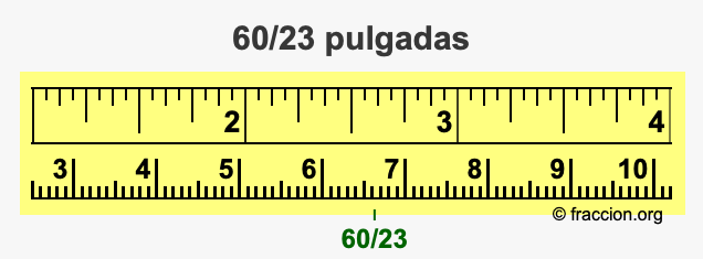 60/23 pulgadas