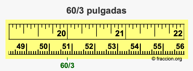 60/3 pulgadas