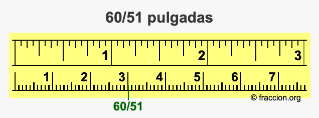60/51 pulgadas