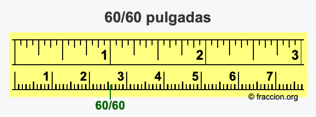 60/60 pulgadas