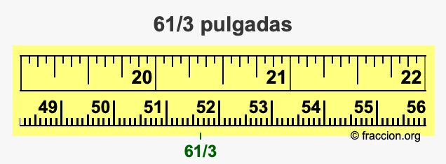61/3 pulgadas