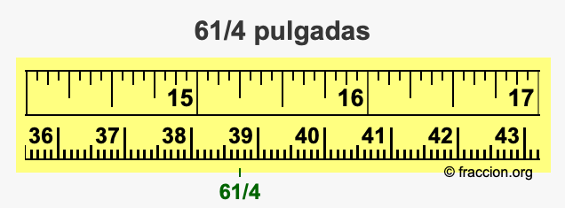 61/4 pulgadas