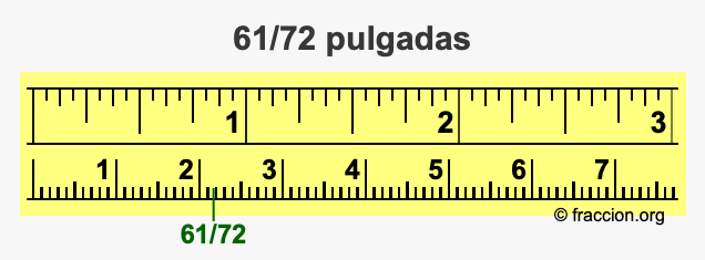 61/72 pulgadas