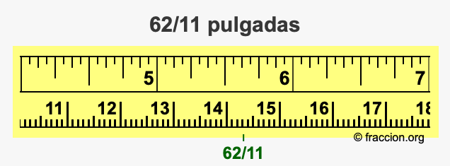62/11 pulgadas