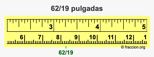 62/19 pulgadas
