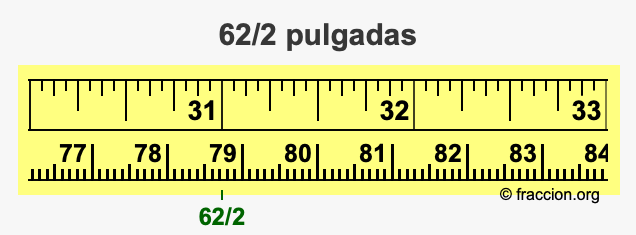 62/2 pulgadas