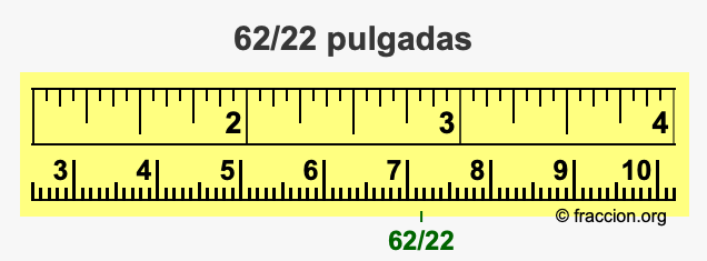 62/22 pulgadas