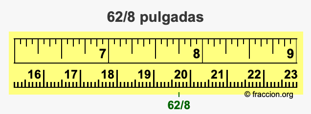62/8 pulgadas