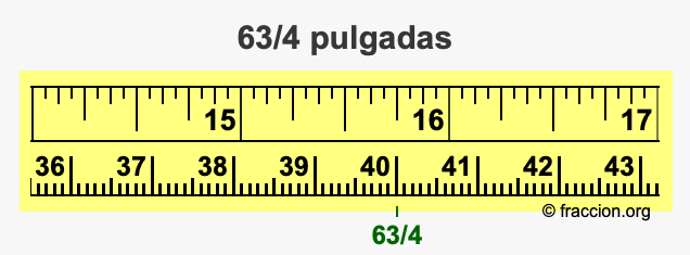 63/4 pulgadas
