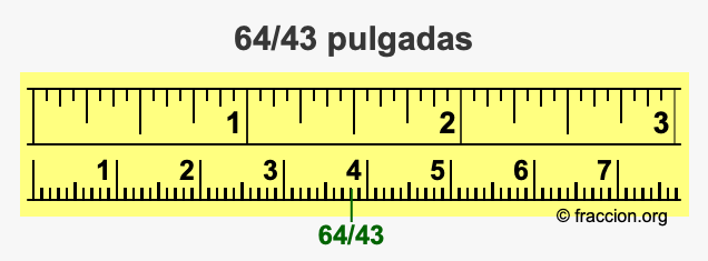 64/43 pulgadas
