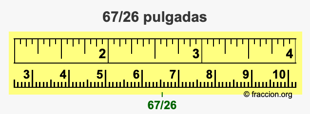 67/26 pulgadas