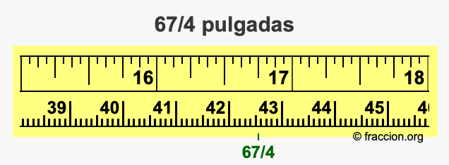 67/4 pulgadas