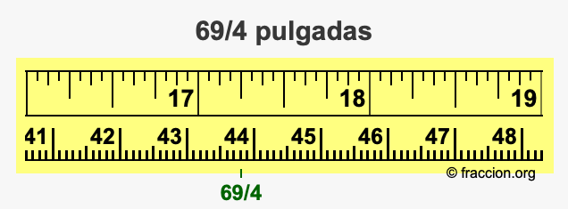 69/4 pulgadas