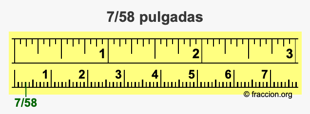 7/58 pulgadas