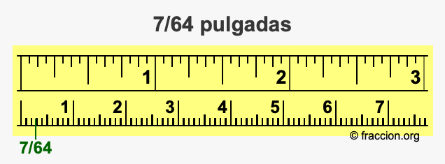 7/64 pulgadas