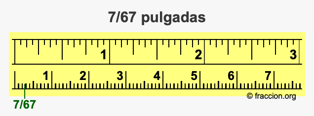 7/67 pulgadas