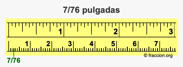 7/76 pulgadas