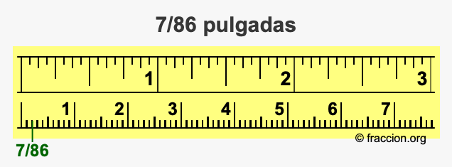 7/86 pulgadas