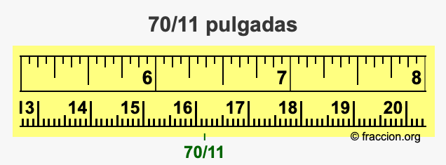 70/11 pulgadas