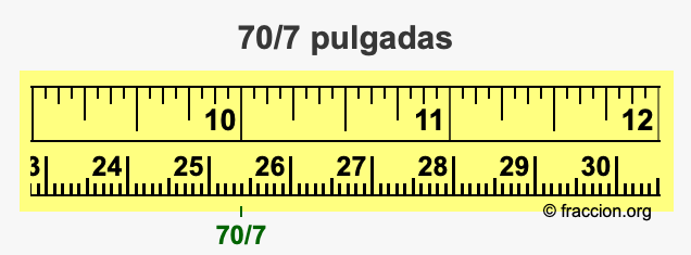 70/7 pulgadas