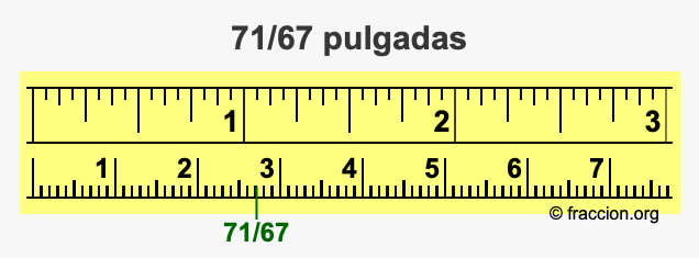 71/67 pulgadas