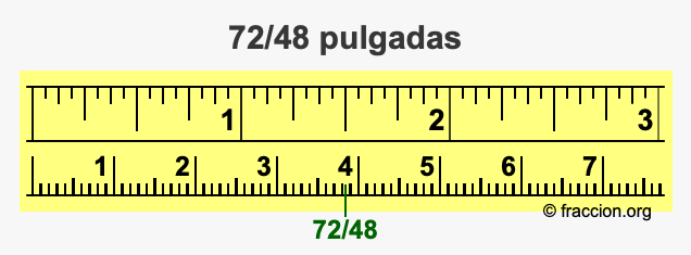 72/48 pulgadas