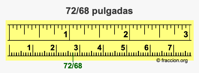 72/68 pulgadas