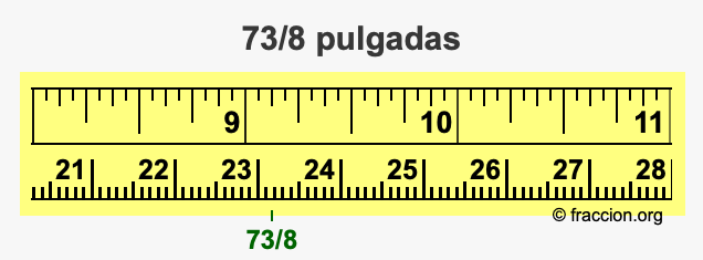 73/8 pulgadas