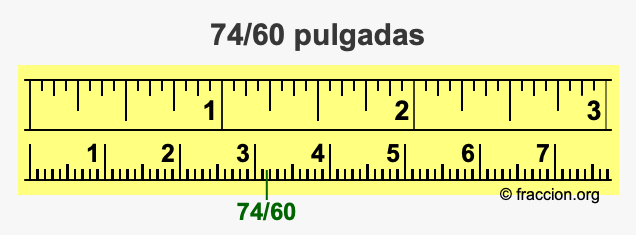 74/60 pulgadas