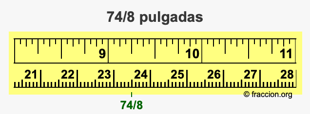 74/8 pulgadas