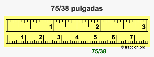 75/38 pulgadas