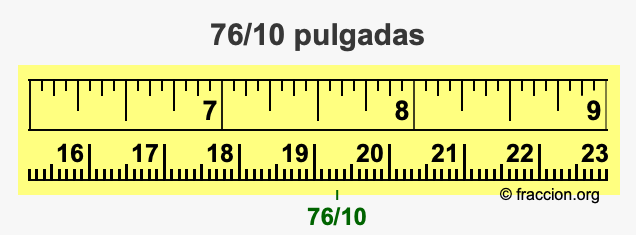 76/10 pulgadas