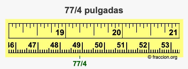 77/4 pulgadas