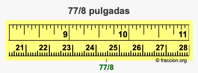 77/8 pulgadas
