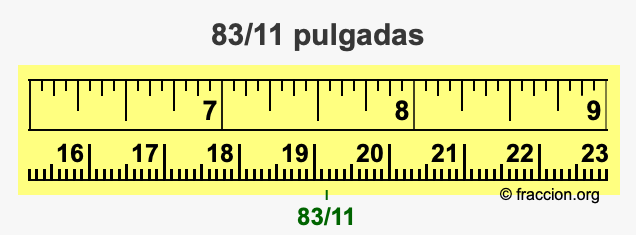 83/11 pulgadas